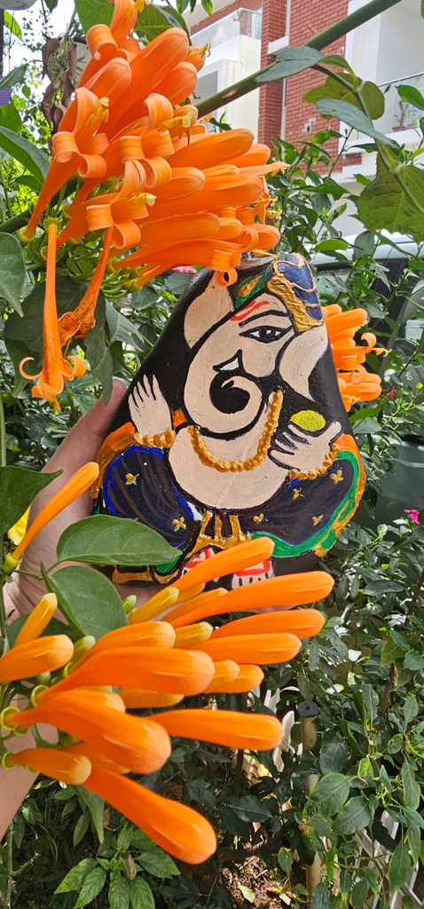 Hand painted pebble art